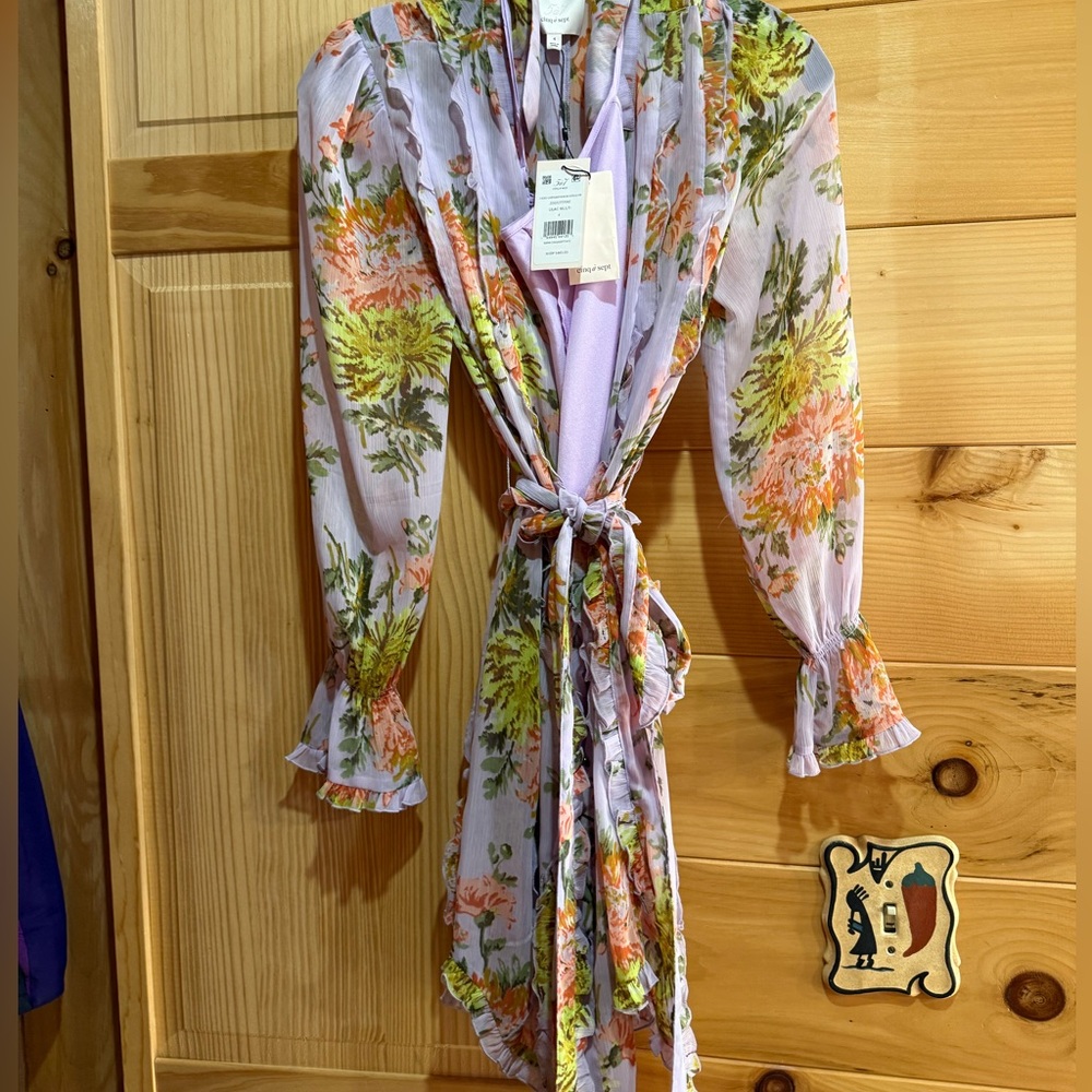 Cinq à Sept Lilac Multi Floral Dress